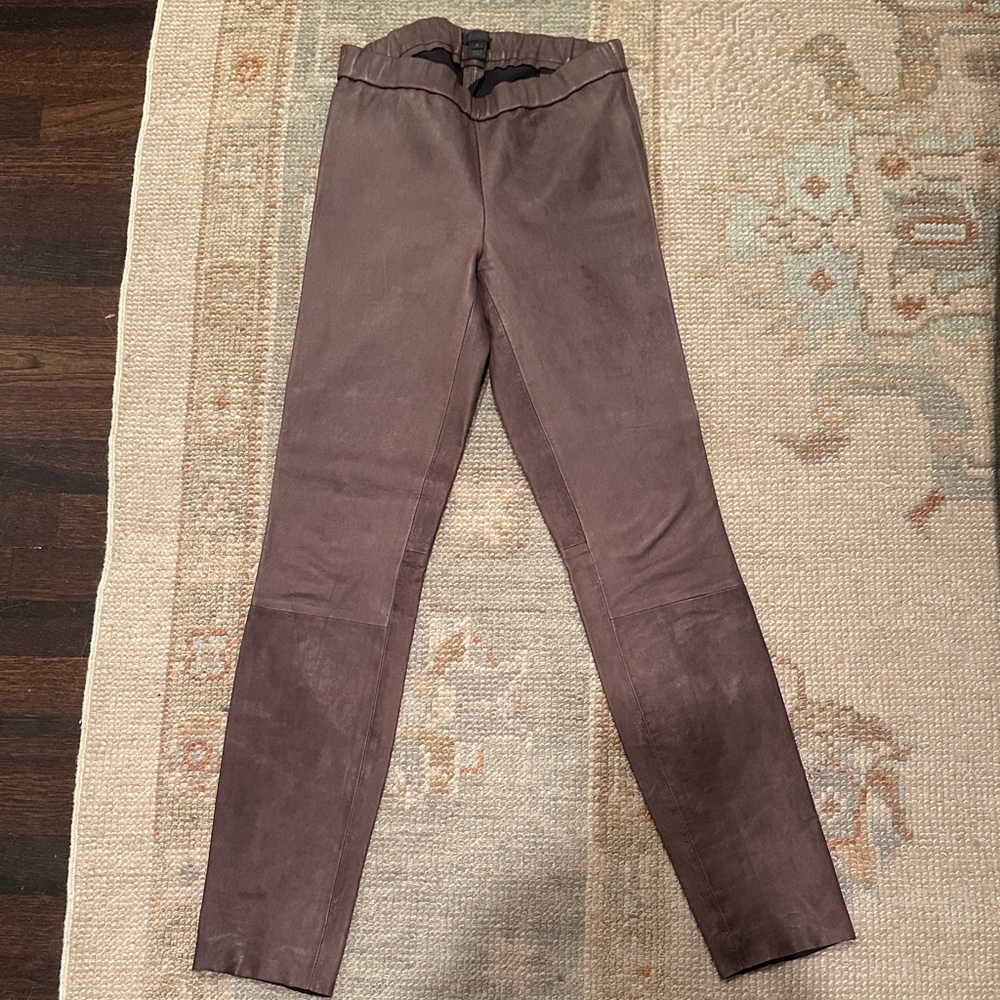 J crew Collection lambskin leggings